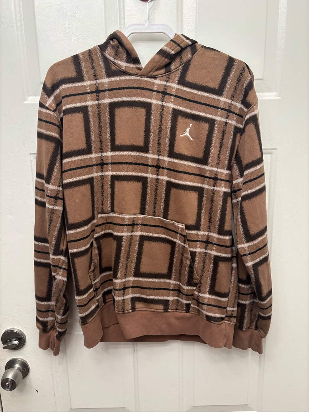 Air Jordan Essentials Fleece Pullover Hoodie Brown Sail Men’s Size M